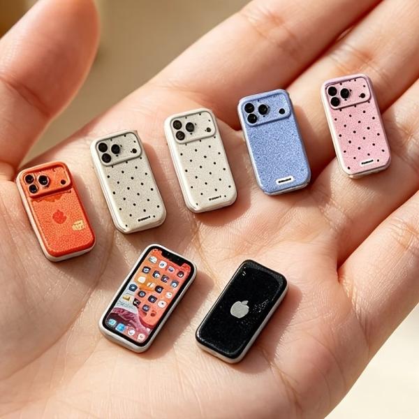 ミニスマホセット 9個/18個/3個セット 1:12スケール ミニチュア電話モデル コレクション用装飾に最適 精巧なディテール ミニチュアシーンのオー