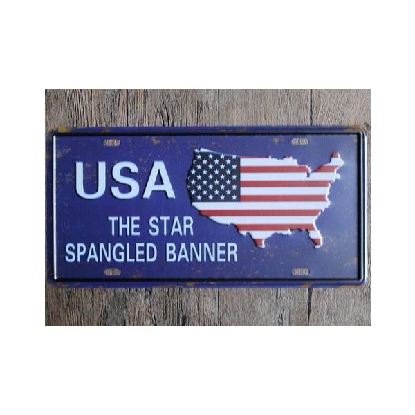 部屋の装飾などに使えるブリキ製のアメリカナンバープレートですダメージ、錆などもプリントのため、部屋が汚れることはありませんサイズ：30x15cm※商品は新品未使用ですが、若干小傷、色剥げ、歪みなどある場合がございます。ご了承の程お願いいたします。