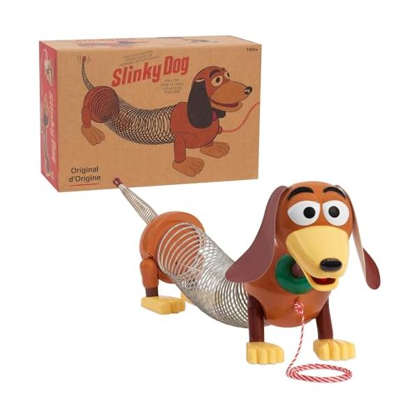 「商品情報」商品の説明レトロなオリジナルボックス入ったトイ・ストーリーのスリンキードッグは、象徴的なコイル状の体と垂れ耳が特徴です。リードを引っ張るとスリンキー・ドッグが伸び縮みしながらあなたについてきます。一緒にお散歩しながらトイ・ストー...