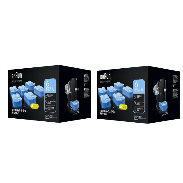 BRAUN（ブラウン） 電気シェーバー用 洗浄液 6個×2箱セット ccr6