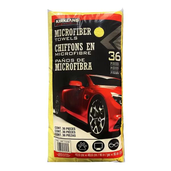 他サイト： カークランドシグネイチャー　マイクロファイバータオル　36枚 イエロー　コストコ KIRKLAND クロス 洗車 カー用品　新品の商品画像