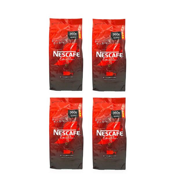 【商品説明】　毎日たっぷり飲める、ネスカフェの人気ブレンド。「ネスカフェ エクセラ 360g」は、約180杯分楽しめる大容量タイプのインスタントコーヒー。お湯はもちろん、水やミルクにもサッと溶けるので、ホットでもアイスでも手軽に本格的な味わ...