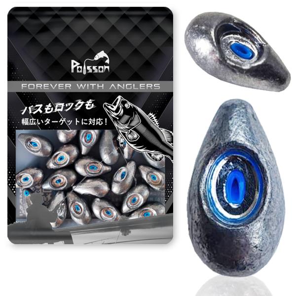 ・鉛製 ティアドロップ型 フリーリグ フリリグシンカー・ティアドロップ型でカバー貫通力の向上・低重心により遠投可能・ボトムの釣りに対応・豊富な全6バリエーション・ブラックバスやロックフィッシュに