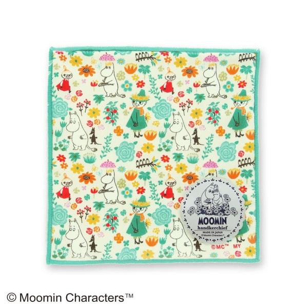ムーミンミニハンカチーフ フローラル moomin 綿100％ タオル地 日本製 ギフト 内祝 粗品 贈り物 母の日 プレゼント