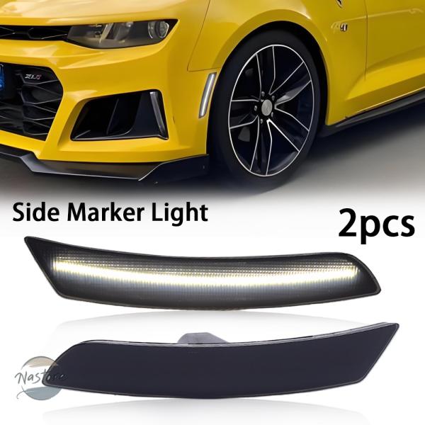並行輸入品 カマロ シボレー カスタムパーツ アクセサリー キャデラック cts ats フロントスモークアン バー led サイド マー カー ライト セット