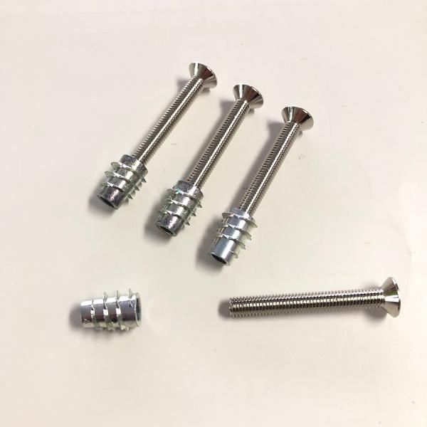 ボルトオンタイプのギター(ベース)ボディーとネックのジョイント部を補強するボルト、ナットのセットです。ボディとネックのジョイント部スクリューを緩めて分離し、ネック側既存穴を7.7mm〜8.0mmにドリルで拡大する加工が必要です。ネックに埋め...