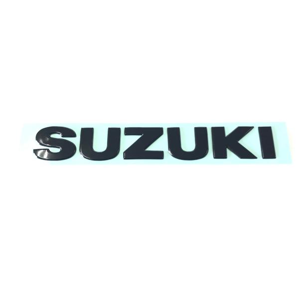 スズキ ハヤブサ２５ｔｈモデルに装着されているスズキ純正ＳＵＺＵＫＩロゴエンブレムです。大きさ：縦２６ｍｍ　横１８０ｍｍ材質　：すこし柔らかい表　　：立体　抜き文字 艶ありブラック裏　　：平面　両面テープ付き転写タイプの抜き文字エンブレムで...
