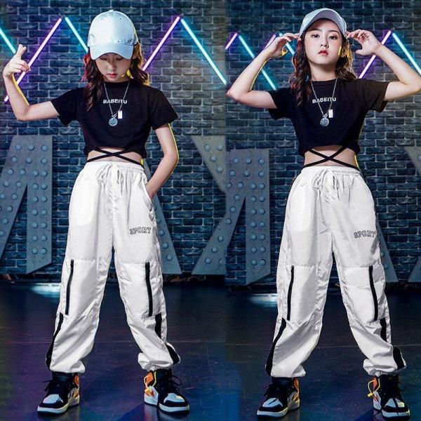 キッズダンス衣装 セットアップ ヒップホップダンス衣装 韓国 キ ダンスパンツ チアダンス ヒップホップ 衣装 HIPHOP 練習着 発表会 体操服