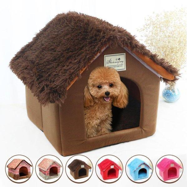 ペットハウス 犬ハウス ドーム型 室外 折りたたみ 2WAY 犬小屋 洗える ベッド 犬 猫 ペットベット 室内 ドームハウス 冬 保温 マット付き