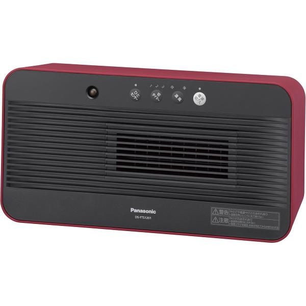 パナソニック コンパクトセラミックファンヒーター ひとセンサー付 レッド DS-FTS1201-R