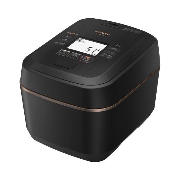 日立 炊飯器 5.5合 圧力&スチームIH ふっくら御膳 RZ-W100FM K 漆黒 日本製 大火力 沸騰鉄釜 蒸気カット