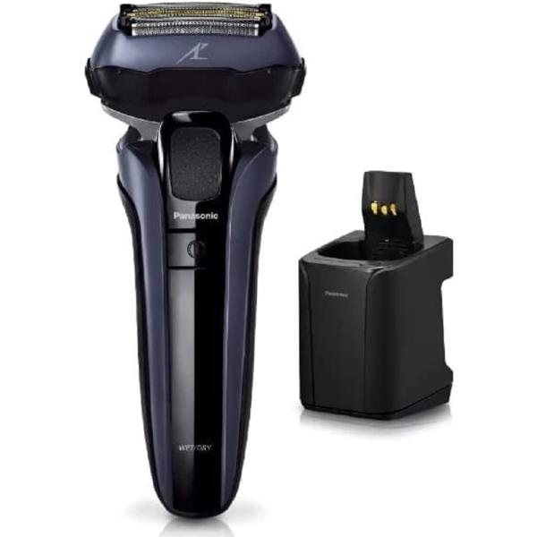 パナソニック ラムダッシュPRO メンズシェーバー 5枚刃 洗浄器付き 青 ES-LV7V-A