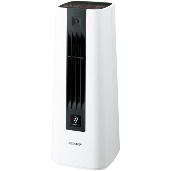 シャープ セラミックヒーター HX-TS1-W 人感センサー パワフル暖房 1200W プラズマクラスター コンパクト 暖房機 日本製