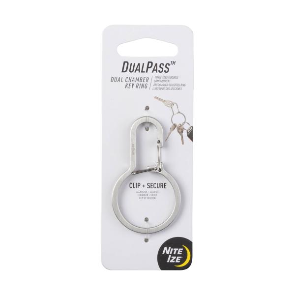 【DM便180円】NITE IZE DUALPASS DUAL CHAMBER KEY RING ナイトアイズ デュアルパス キーリング ステンレスシルバー