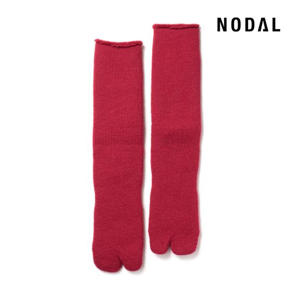 【DM便190円】NODAL Brushed Pile Socks（Berry） 裏起毛のパイルソックス NDY10