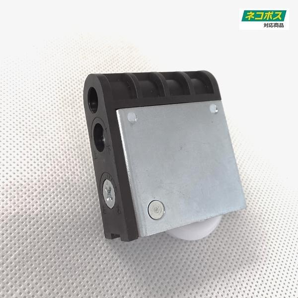 木製引戸用調整戸車メーカー：ケージーパルテック品番：CVT28II-2D-16（V型）/CYT28II-2D-16（Y型）本体寸法：15.8×48×43mm戸車厚：8mmベアリング入戸車（耐荷重30Kg)※V型とY型がございます。レールの形...