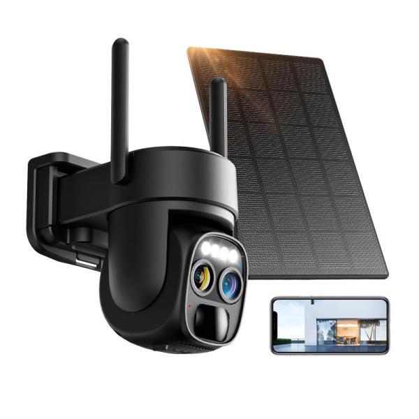 Kurumina 防犯カメラ 屋外 ソーラー 2K解像度 WiFi カメラ 監視