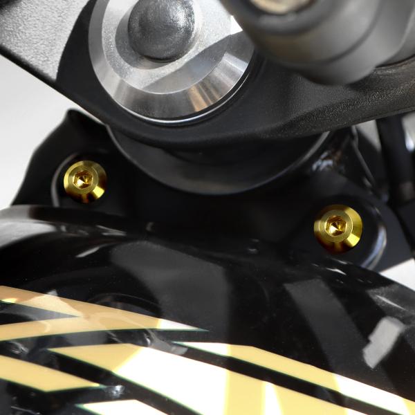 ■ブランド名：TECH-MASTER / テックマスター■商品番号：BS0003■商品名：Z900RS/CAFE タンク用 ボルトセット■適合車種：Z900RS/CAFE■数量：数量1で2本セット■材質：64チタン■カラー：ゴールド※サイズ...