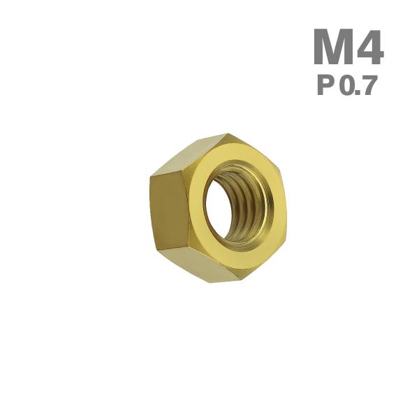 チタンナット M4 P0.7 六角ナット デザインナット ゴールドカラー JA1714