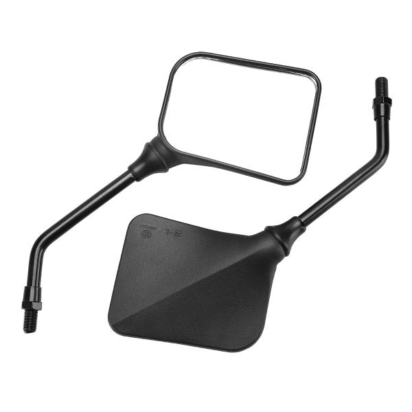 バイク ミラー 角型 台形 汎用 左右セット M10 正ネジ マット