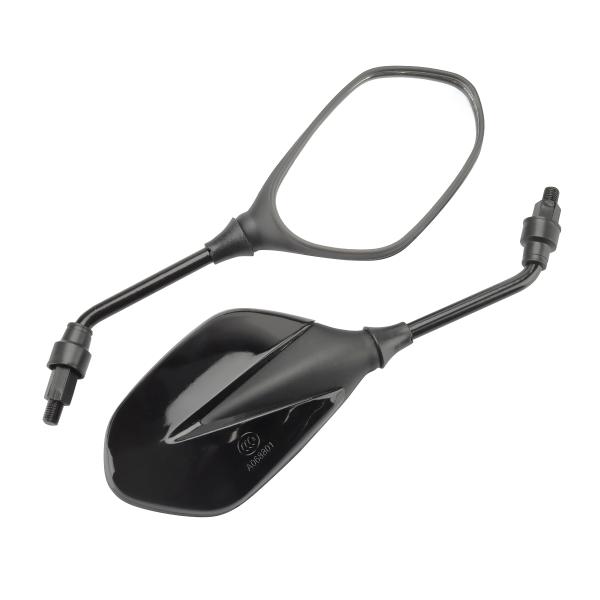 rizoma バイクミラー ブラック 角型 バイク ミラー 純正風 ZXタイプ ポリゴン角型 汎用 左右セット