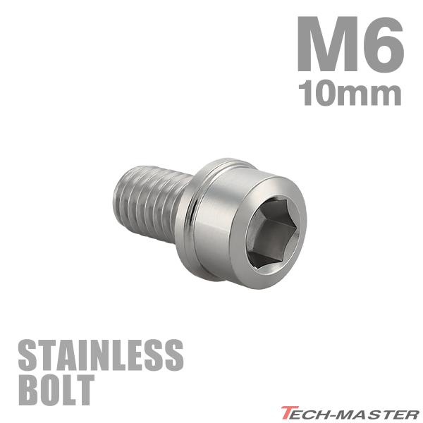 ステンレスボルト M6×10mm P1.0 スリムヘッド キャップボルト シルバーカラー TB0188
