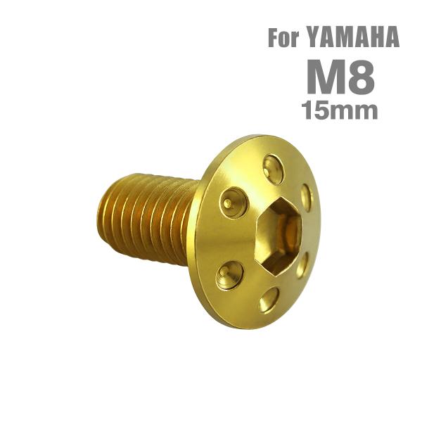 ■商品番号　TD0051■商品名　ブレーキディスク ローターボルト ヤマハ用 ホールヘッド■数量　1個売り■材質　ステンレス■頭部穴形状　六角穴付き■商品サイズ　M8×15mm P1.25■ネジの長さ　15mm■商品カラー　ゴールド■特徴　...