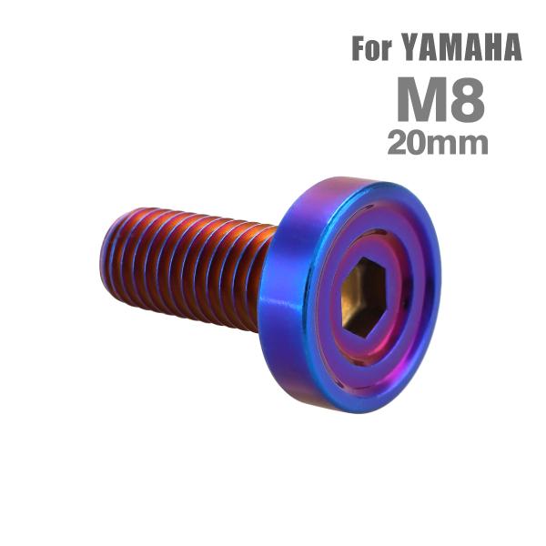■商品番号　TD0161■商品名　ブレーキディスク ローターボルト ヤマハ用 デザインヘッド■数量　1個売り■材質　ステンレス■頭部穴形状　六角穴付き■商品サイズ　M8×20mm P1.25 　※詳細サイズは画像参照■ネジの長さ　15mm ...