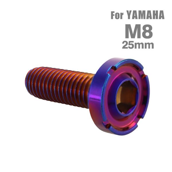 ブレーキディスク ローターボルト M8×25mm P1.25 ヤマハ用 デザインヘッド 焼きチタンカラー TD0180