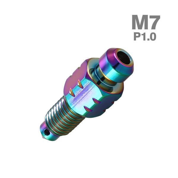 エアブリーダー スクリュー ステンレス製 M7 P1.0 エアブリード レインボーグリーン TH0609