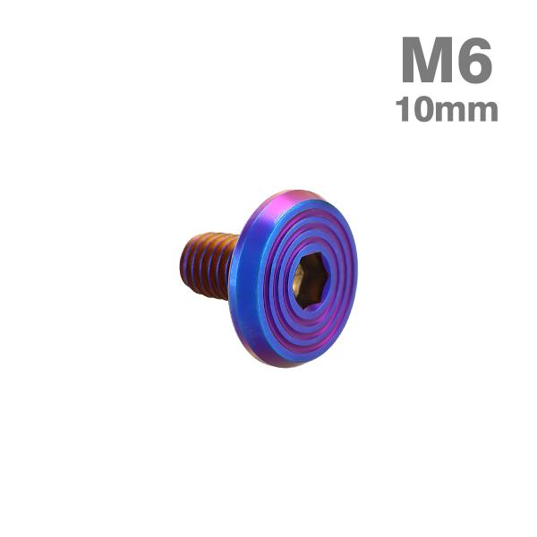 ステンレスボルト M6×10mm P1.0 シェルヘッド フラット 焼きチタンカラー TR0806