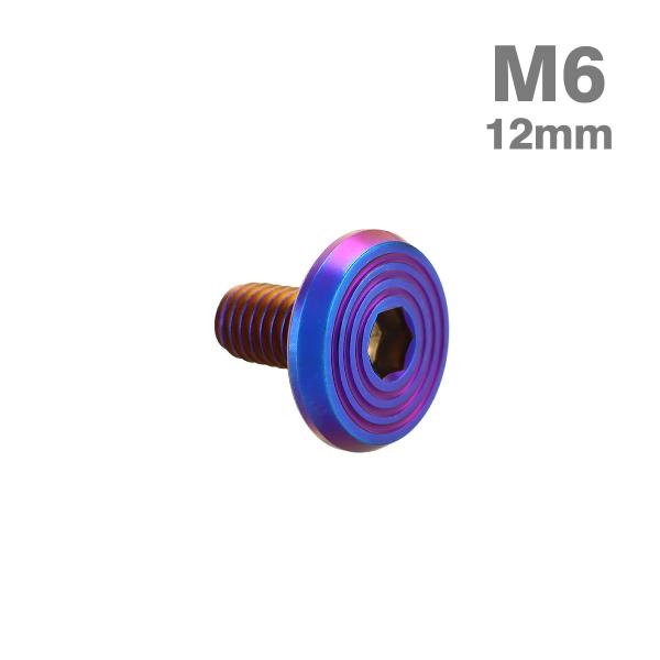 ステンレスボルト M6×12mm P1.0 シェルヘッド フラット 焼きチタンカラー TR0807