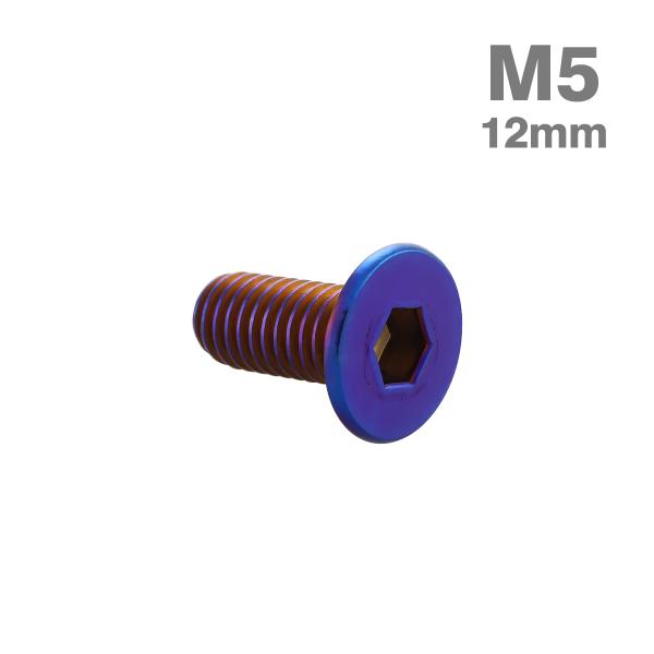 ステンレスボルト M5×12mm P0.8 皿キャップボルト 焼きチタンカラー TR0993