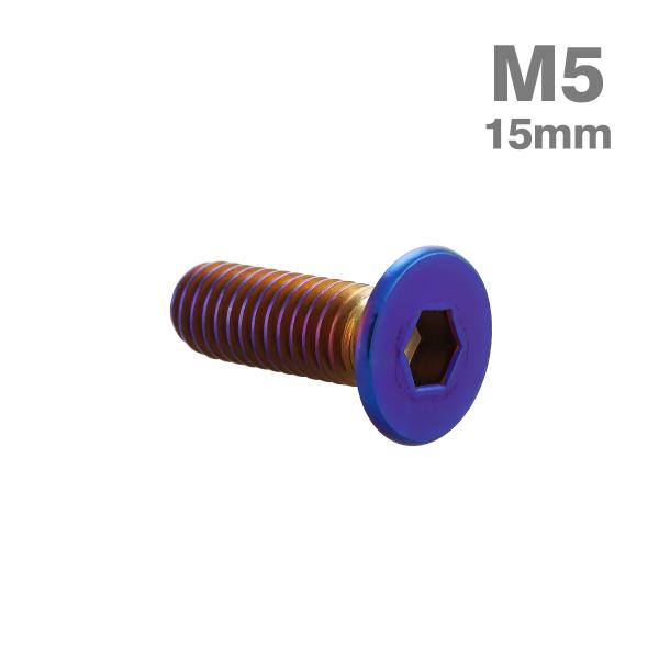 ステンレスボルト M5×15mm P0.8 皿キャップボルト 焼きチタンカラー TR0996