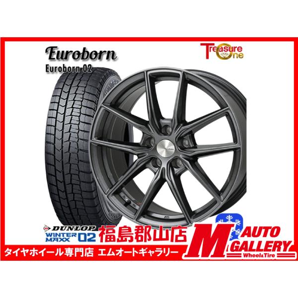 MANARAY Euro&GOODYEARスタッドレスタイヤ17インチ引取限定 WINTER MAXX 02 郡山 新品 スタッドレスホイールセット1台分 ユーロ
