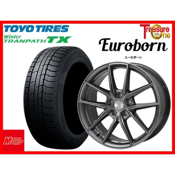 加須大桑 新品 スタッドレスタイヤホイールセット ユーロボーン02 17x7.5J 34 5H120 トーヨー ウィンタートランパス TX 225/60R17 