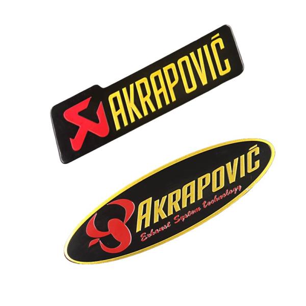 アクラポビッチ ステッカー AKRAPOVIC マフラーステッカー カーステッカー AK バイク エンブレム カスタム 楕円形 方形 爆買