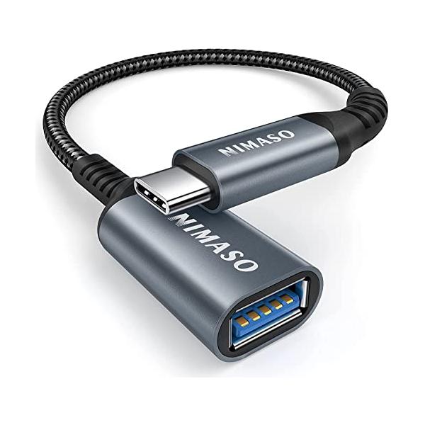 NIMASO USB C 変換 アダプタ (Type C - USB 3.0 メス) 20CM OTG ケーブル タイプC 変換コネクター (1本入