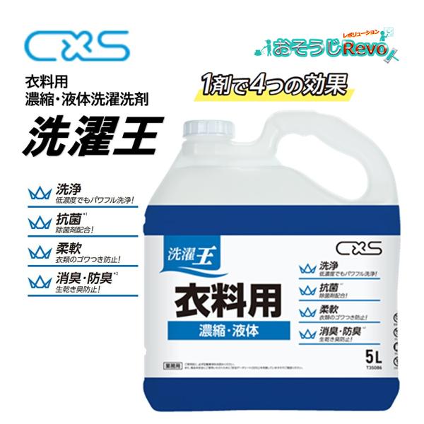 業務用レベル！洗濯王CS 衣類用5L 超強力洗浄剤　皮脂汚れ・黄ばみ・ニオイ除去 tnets-store_cxs-211-94