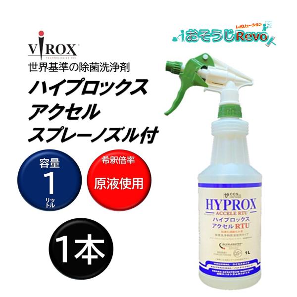 VIROX バイロックス ハイプロックスアクセル RTU スプレーノズル付 1L （１本） 加速化過酸化水素 AHP 東栄部品 原液使用 VRXVI5R1JN JI 大特価セール