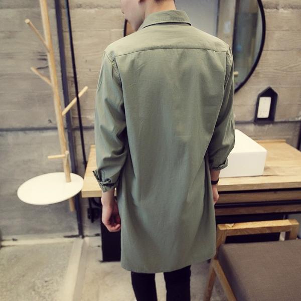 長袖シャツ メンズ 丈長 ロング丈 ショップコート サマーコート Buyee Servis Zakupok Tretim Licom Buyee Pokupajte Iz Yaponii
