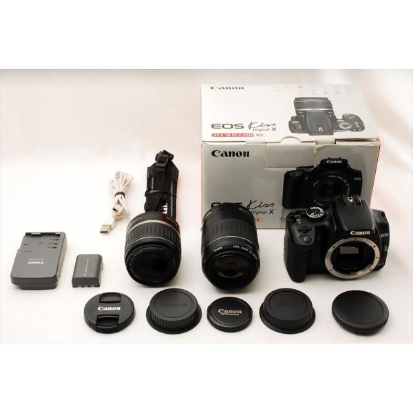 （中古品）Canon デジタル一眼レフカメラ EOS Kiss デジタル X ダブルズームキット ブラック KISSDXB-WKIT【商品説明】※掲載されている商品の写真は代表写真となっておりますので、外箱、説明書、リモコン等は付属しない場...