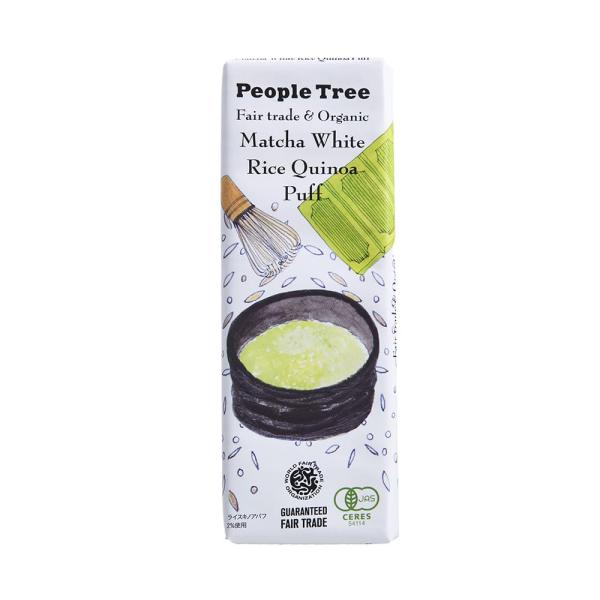 「商品情報」抹茶ホワイト・ライスキノアパフチョコレート45g。「主な仕様」冷蔵商品サイズ (高さ×奥行×幅): 130mm×50mm×10mmブラント名: People Tree ピープルツリーメーカー名: フェアトレードカンパニー