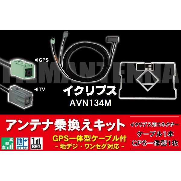 ECLIPSE GPS一体型ケーブル フィルムアンテナ セット 地デジ ワンセグ