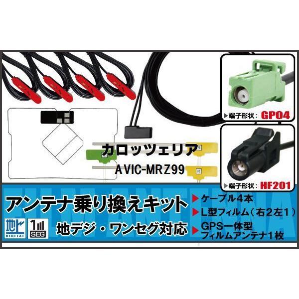 L型 フィルムアンテナ GPS一体型 ケーブル セット カロッツェリア