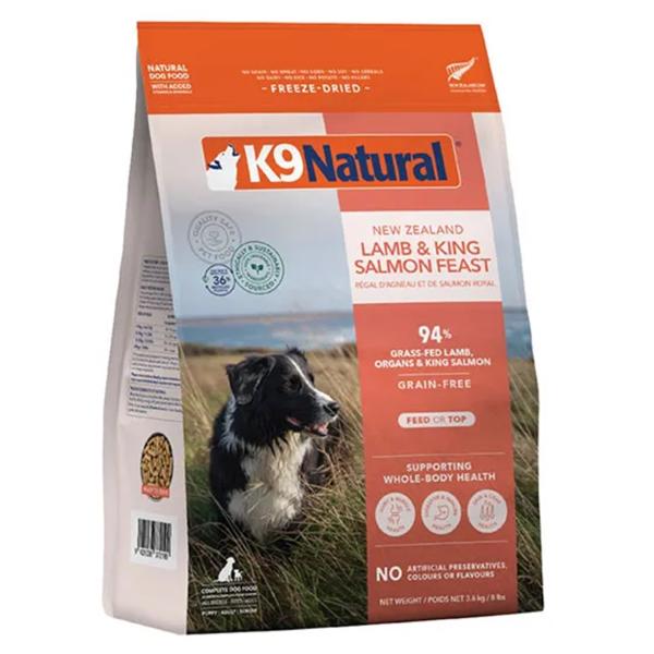 K9ナチュラル(ラム&amp;キングサーモン)はニュージーランドを代表する家畜の、グラスフェッド・ラム(完全放牧で育つ子羊肉)と、ニュージーランド近海の清らかで栄養豊富な海で育つ、キングサーモンを贅沢に使用しています。 低コレステロールで、...
