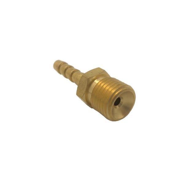 CO2 / TIG 溶接機 ガスホース用 タケノコ ニップル（9/16-18UNFオスネジ）先端直径：6mm　適合ホース内径：5mm　1本