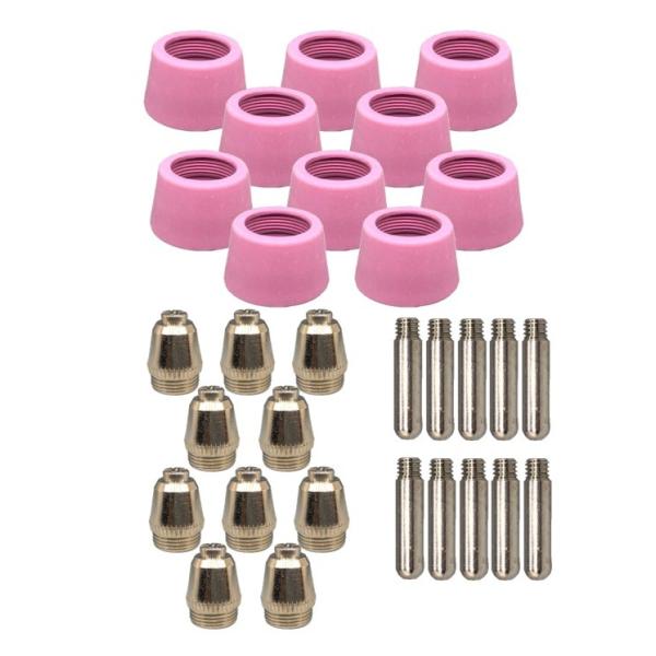 プラズマトーチカットCUT60用消耗品各10セット（電極、チップ、カップ）、10本セット