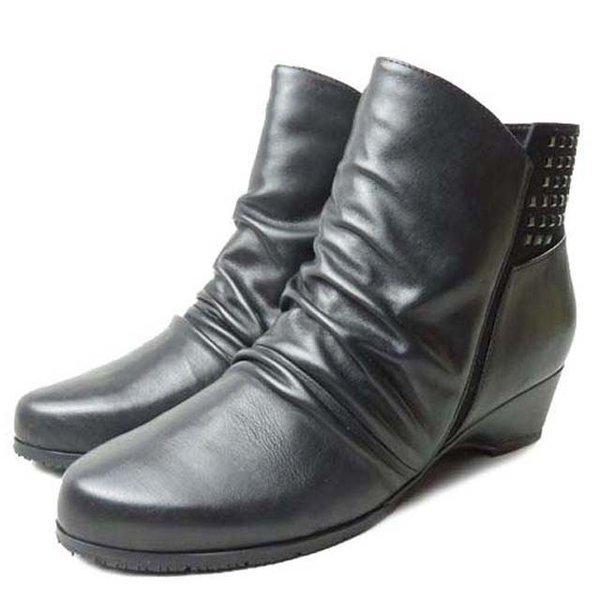 Yukiko Kimijima Bis 8500 ブラック ユキコキミジマビス 本革ショートブーツ 靴のトアレ 通販 Yahoo ショッピング