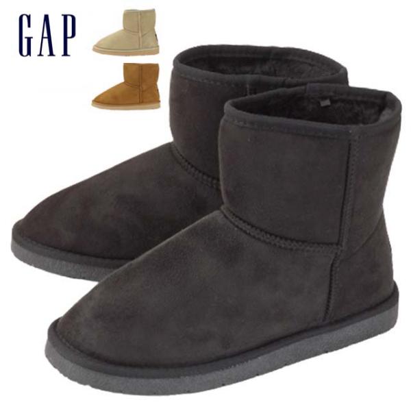 ムートンブーツ GAP GPL32353 レディース ショートブーツ 撥水 内ボア 防滑 あったかい 通勤 通学 仕事 中学生 高校生 大学生 主婦 スエード ギャップ 冬靴